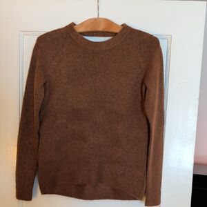 NWT LOFT Cozy Beautiful Chestnut Brown Crewneck Sweater